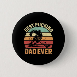 Chapa Redonda De 5 Cm Eso dice el mejor papá de hockey de todos los tiem