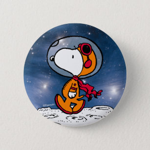 Chapa Redonda De 5 Cm ESPACIO   Astronauta Snoopy