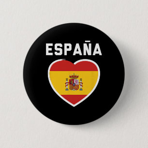 Chapa Redonda De 5 Cm España Y Espana - Fútbol Y Jersey De La Bandera De