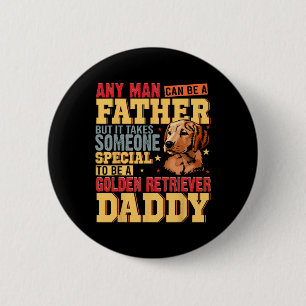 Chapa Redonda De 5 Cm Especial Golden Retriever Daddy Fathers Day Dog Lo