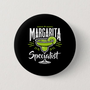 Chapa Redonda De 5 Cm Especialista en margaritas Cinco De Mayo Divertido