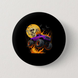 Chapa Redonda De 5 Cm Espeluznante Monstruo de Skeleton Cos de Halloween