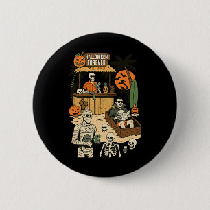 Chapa Redonda De 5 Cm Espeluznante verano Halloween Retro Horror Charac