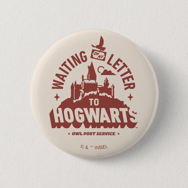Chapa Redonda De 5 Cm Esperando mi carta a HOGWARTS™ (Anverso)