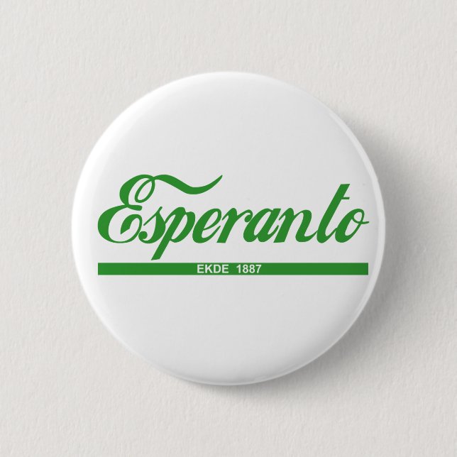 Chapa Redonda De 5 Cm Esperanto (Anverso)