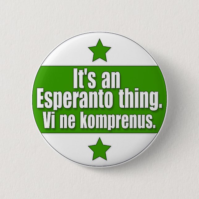 Chapa Redonda De 5 Cm EsperantoThing (Anverso)