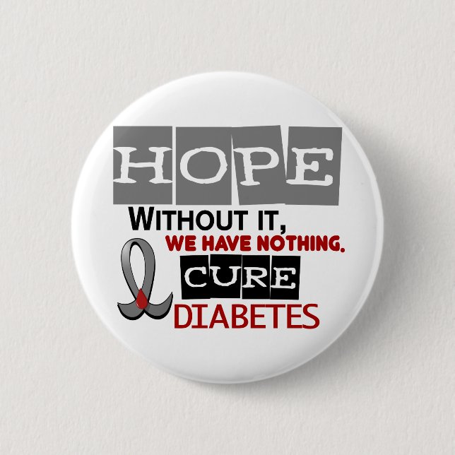 Chapa Redonda De 5 Cm ESPERANZA 2 de la diabetes (Anverso)