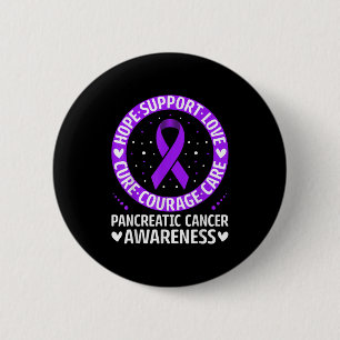 Chapa Redonda De 5 Cm Esperanza Apoyo Amor Cáncer Pancreático Conciencia
