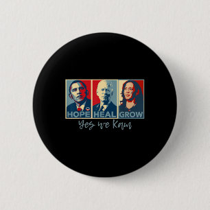 Chapa Redonda De 5 Cm Esperanza Curar crecimiento Obama Joe Biden Kamala