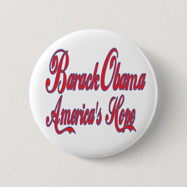 Chapa Redonda De 5 Cm Esperanza de Barack Obama América (Anverso)