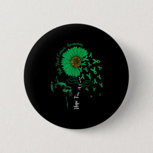 Chapa Redonda De 5 Cm Esperanza De Un Cure Sunflower Negro Cat Bile Duct