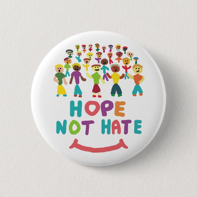 Chapa Redonda De 5 Cm Esperanza No Odio (Anverso)