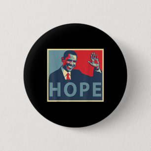 Chapa Redonda De 5 Cm Esperanza Obama 44 Presidente