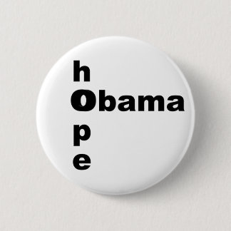 Chapa Redonda De 5 Cm Esperanza y Obama