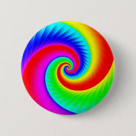 Chapa Redonda De 5 Cm Espiral arcoiris clásica