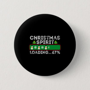 Chapa Redonda De 5 Cm Espíritu de Navidad Cargando 67 Seis Siete Meme Di