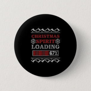 Chapa Redonda De 5 Cm Espíritu Navideño Cargando 67 Meme Seis Siete Fies