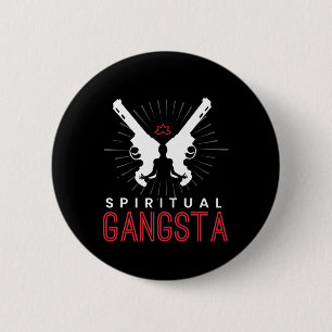 Chapa Redonda De 5 Cm Espiritualidad New Age Gangster Yoga Iluminado