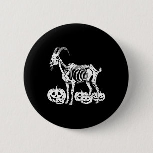 Chapa Redonda De 5 Cm Esqueleto de Cabra Cumpleaños Halloween Hombres Mu
