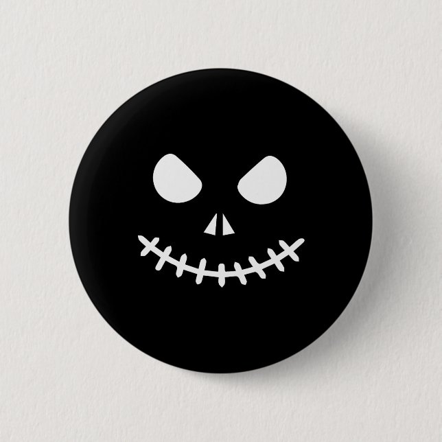 Chapa Redonda De 5 Cm Esqueleto de Halloween (Anverso)