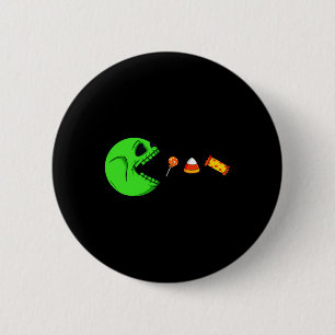 Chapa Redonda De 5 Cm Esqueleto de Halloween come Chicas con caramelos