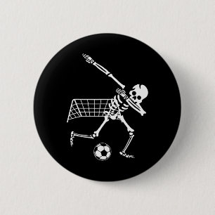 Chapa Redonda De 5 Cm Esqueleto haciendo Dabbing Fútbol Humor Divertido