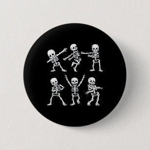Chapa Redonda De 5 Cm Esqueletos bailarines niños niños Chicas H