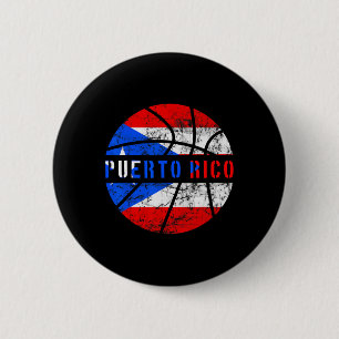 Chapa Redonda De 5 Cm Esquema de la bandera de Puerto Rico Encantan a lo