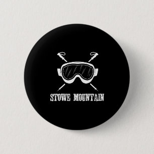 Chapa Redonda De 5 Cm esquí montañoso de Stowe vermont esquiador esquí r