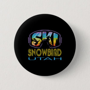 Chapa Redonda De 5 Cm Esquí Vacaciones de Ski Snowbird Utah