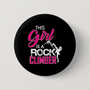 Chapa Redonda De 5 Cm Esta chica es una escaladora de rocas que escala