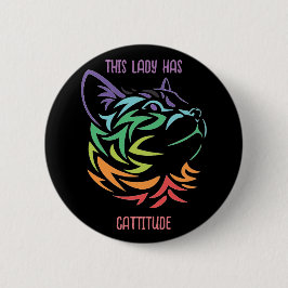 Chapa Redonda De 5 Cm Esta Dama tiene Catitud