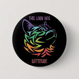 Chapa Redonda De 5 Cm Esta Dama tiene Catitud