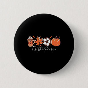 Chapa Redonda De 5 Cm Esta es la temporada de fútbol calabaza Spice Fall
