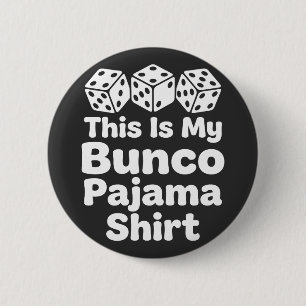 Chapa Redonda De 5 Cm Esta es mi camisa de pijama de Bunco regalo divert