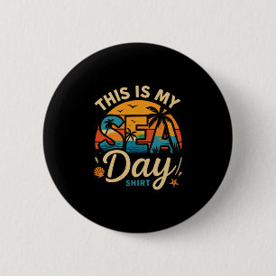 Chapa Redonda De 5 Cm Esta Es Mi Camiseta Del Día Del Mar Divertida Cami