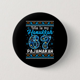 Chapa Redonda De 5 Cm Esta Es Mi Pajamakah De Hanukkah 67 Para Cristo Ju