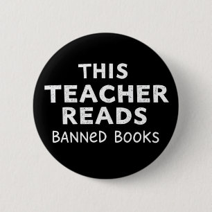Chapa Redonda De 5 Cm Esta Profesora Lee Gráficos de Libros Prohibidos