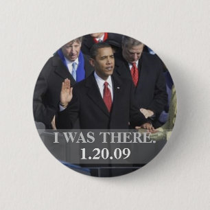 Chapa Redonda De 5 Cm ESTABA ALLÍ - presidente Obama Swearing In