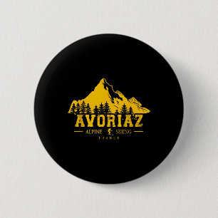 Chapa Redonda De 5 Cm Estación de esquí alpino Avoriaz France Alp