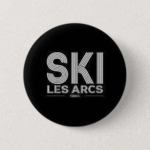 Chapa Redonda De 5 Cm Estación de esquí de Les Arcs Francia Alpes la sop