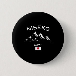 Chapa Redonda De 5 Cm Estación de esquí Niseko Japón Montaña Hokkaido Ja