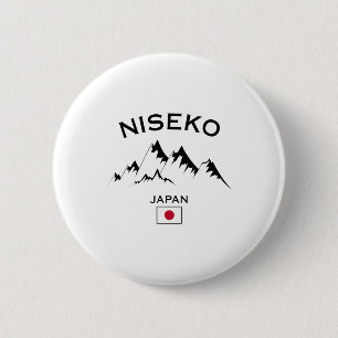 Chapa Redonda De 5 Cm Estación de esquí Niseko Japón Montaña Hokkaido Ja
