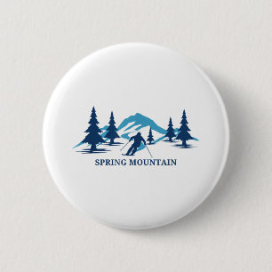 Chapa Redonda De 5 Cm Estación de esquí Spring Mountain Pennsylvania Ski