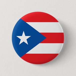 Chapa Redonda De 5 Cm Estado de la bandera de Puerto Rico