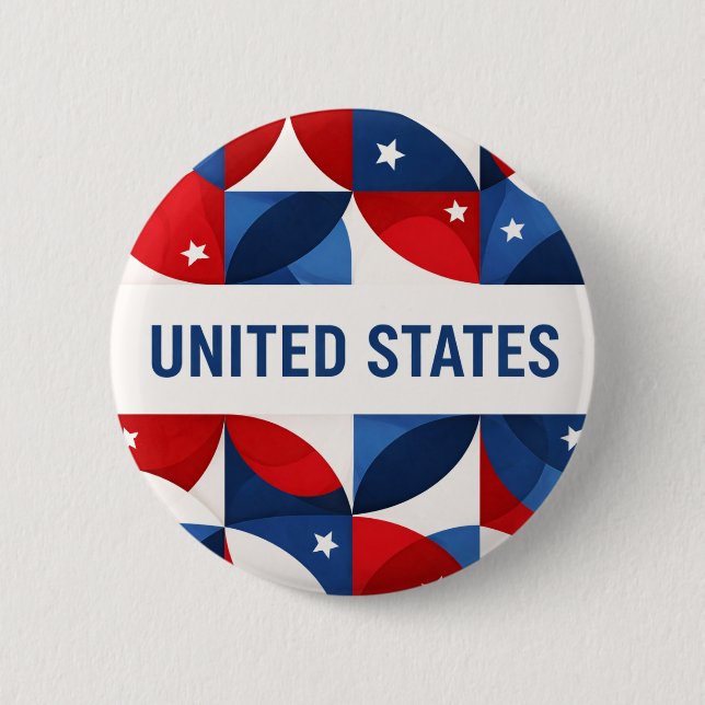 Chapa Redonda De 5 Cm Estados Unidos (Anverso)