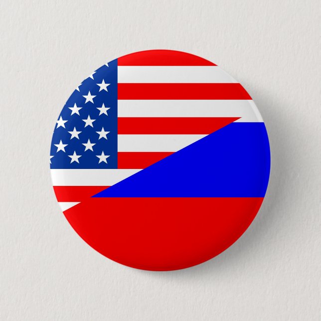Chapa Redonda De 5 Cm estados unidos de américa rusia, país de media ban (Anverso)