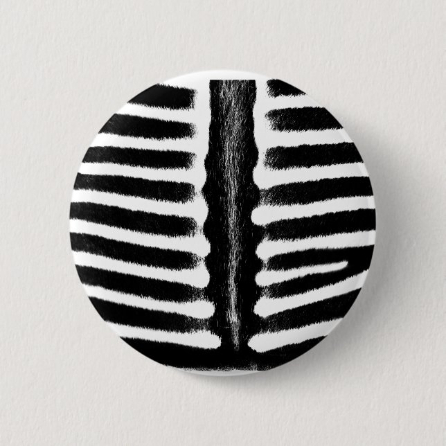 Chapa Redonda De 5 Cm Estampado de cebra (negro) (Anverso)