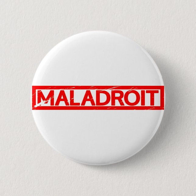 Chapa Redonda De 5 Cm Estampado de Maladroit (Anverso)
