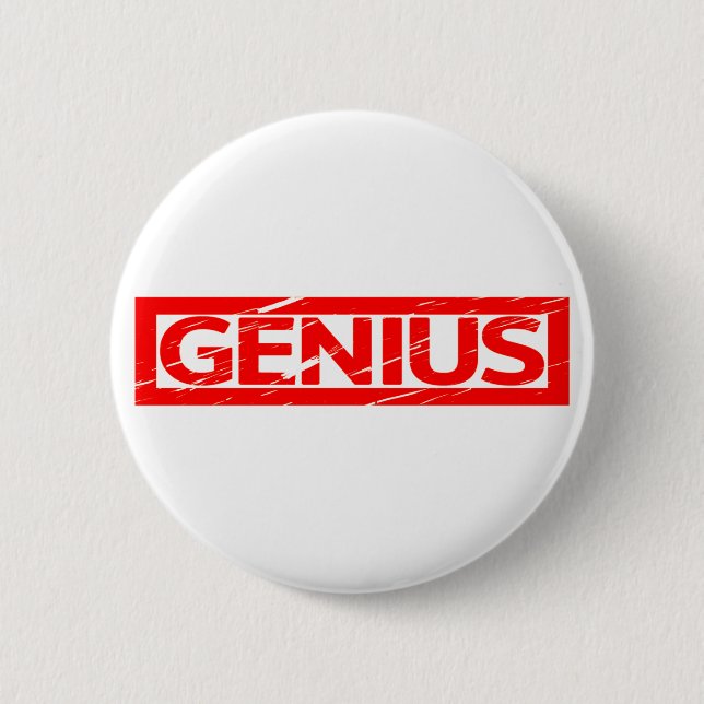Chapa Redonda De 5 Cm Estampado Genius (Anverso)